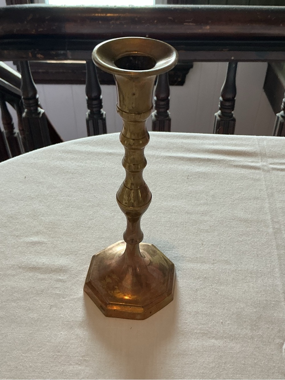Vintage Brass Taper Candle Holder - Classic Brass Finish